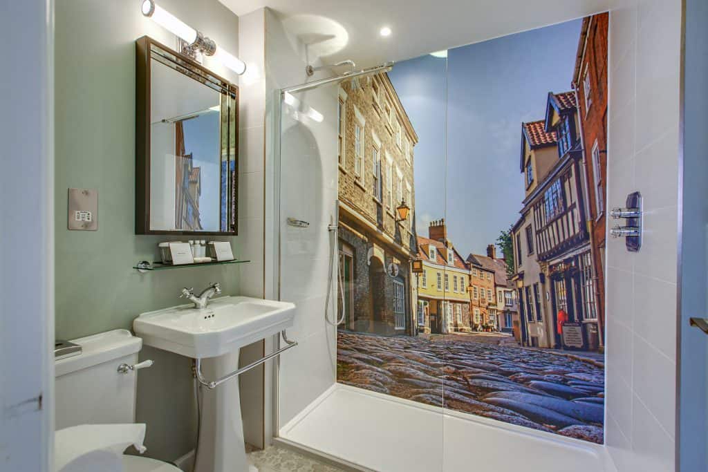 Image of Elm Hill on the bathroom tiles
